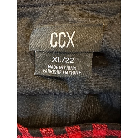 City Chic Pinafore Dress Plaid Checks Pini Gingham Red Black Buckle Plus Size 22 - Picture 7 of 11